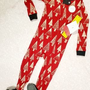 Burts Bees Holiday Zipper Footed Pajamas Festive